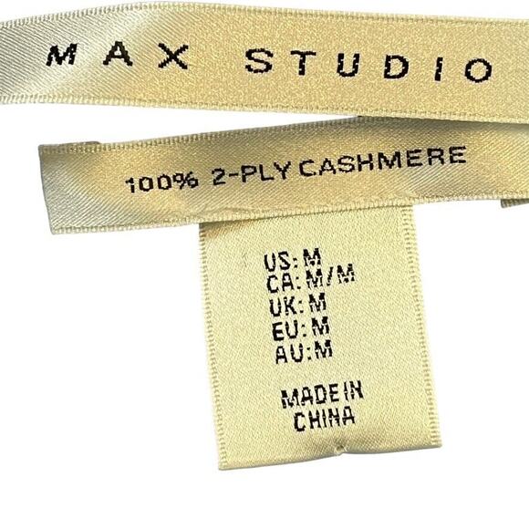 Max Studio Womens Blue 100% 2-Ply Cashmere Long Sleeve Pullover Sweater sz M - Picture 16 of 16